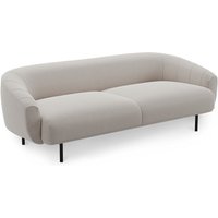 Northern - Plis 3-Sitzer Sofa, schwarz / hellgrau (Kvadrat Brusvik 02) von Northern
