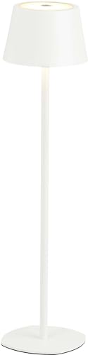 Northpoint 3in1 LED Tischlampe Flaschenleuchte max. 45cm hoch mit 3000mAh Akku 200lm warmweißes Licht (3000K) stufenlos dimmbar für Innen und Außen (Weiß) von Northpoint