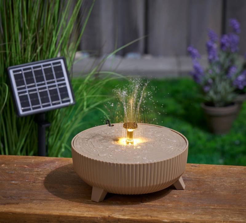 Northpoint Gartenbrunnen Solargartenbrunnen mit LED für Außenbereich von Northpoint
