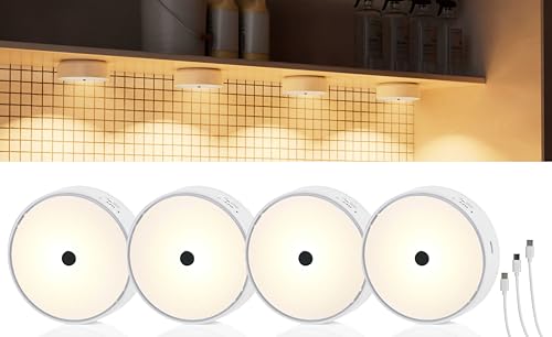 Northpoint LED Akku Schranklichter Unterbauleuchte Spots 4er-Set Akzentbeleuchtung Gestensteuerung mit Funkverbindung von Northpoint