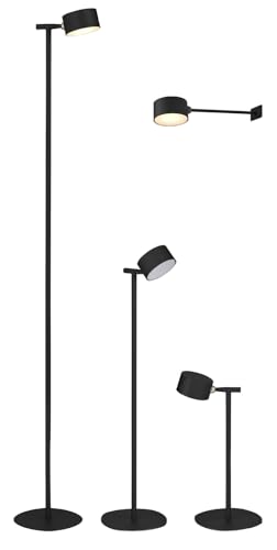Northpoint LED Akku Stehlampe 3-in-1 Leselampe Dimmbar Flexibel als Steh- Tisch- & Wandleuchte Warmweißes Licht (3000K) Innen & Außen Höhenverstellbar bis 120 cm (schwarz) von Northpoint