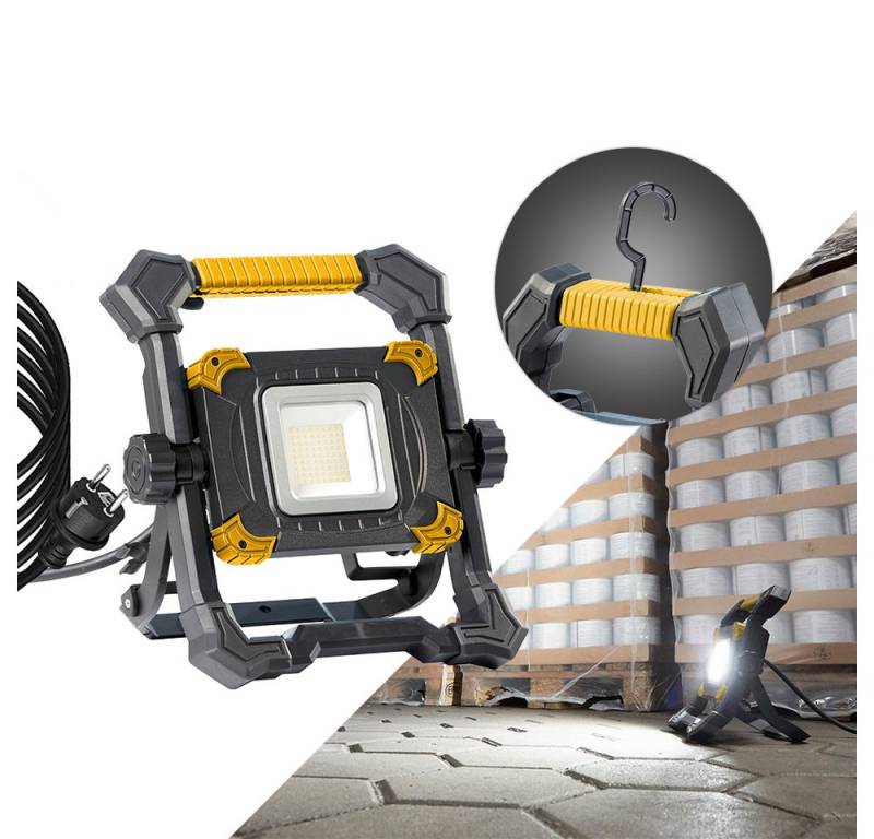 Northpoint LED Baustrahler LED Baustrahler Arbeitsstrahler 50W dimmbar 3m Kabel mit Steckdose von Northpoint
