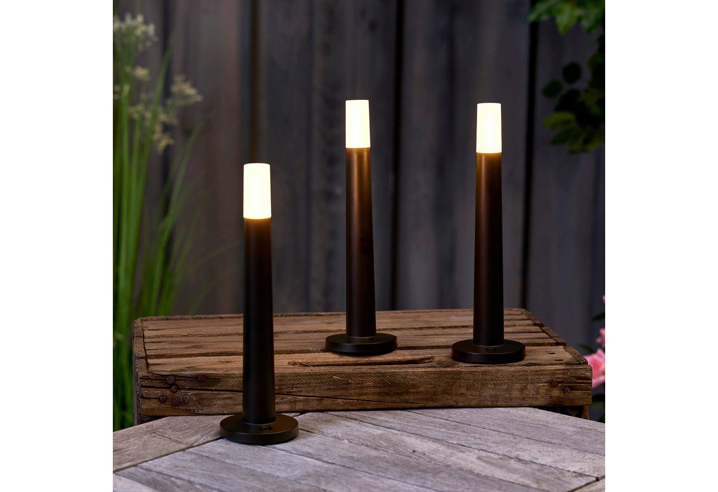 Northpoint LED Dekolicht LED Stabkerzen 3er-Set Dimmbar Innen Außen Warmweiß Northpoint LED Dekolicht LED Stabkerzen 3er-Set Dimmbar Innen Außen Warmweiß von Northpoint