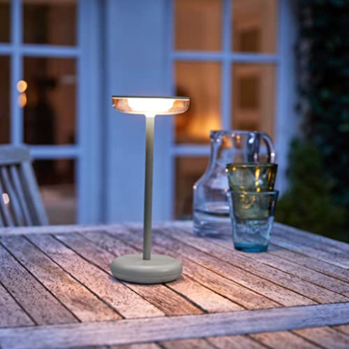 Northpoint LED Design Akku Tischlampe Slim dimmbar für Innen und Außen mit 1800 mAh Akku (grau) von Northpoint