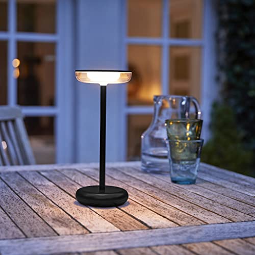 Northpoint LED Design Akku Tischlampe Slim dimmbar für Innen und Außen mit 1800 mAh Akku (schwarz) von Northpoint