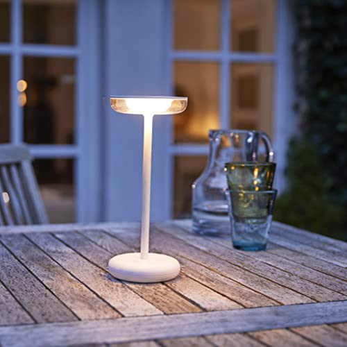 Northpoint LED Design Akku Tischlampe Slim dimmbar für Innen und Außen mit 1800 mAh Akku (weiß) von Northpoint