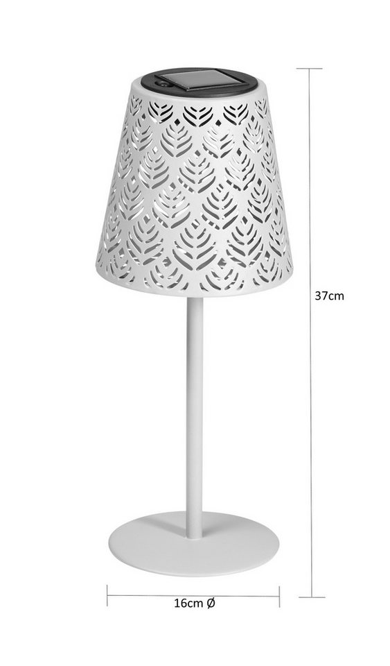 Northpoint LED Gartenleuchte LED Solar Metal Tischleuchte Dekolampe Dämmerungssensor Schattenspiel, LED von Northpoint