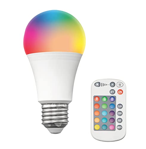 Northpoint LED Glühbirne E27 RGB Warmweiß (2700K) mit Infrarot Fernbedienung, Smart Home, 9W, 800lm von Northpoint