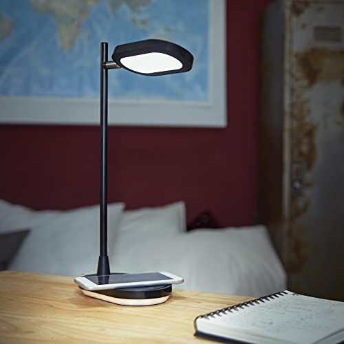 Northpoint LED QI Schreibtischlampe Schwarz mit wireless Charging und USB-Anschluss 3 Lichtmodi dimmbar von Northpoint