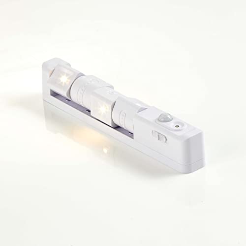 Northpoint LED Sensorleuchte mit 4 drehbaren Leuchtelementen tageslichtweißes Licht(3000K) inkl. Batterien Bewegungsmelder 100° Erfassungswinkel 3 m Reichweite von Northpoint