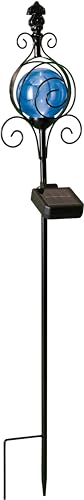 Northpoint LED Solar Gartenstäbe Außenbereich automatische Beleuchtung umweltfreundlich einfache Installation wetterbeständig barock blau von Northpoint