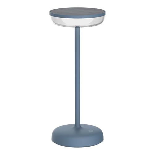Northpoint LED Solar Tischlampe Tischleuchte mit Akku Cocktaillampe USB-C stufenlos dimmbar wetterfest Outdoor (blau) von Northpoint