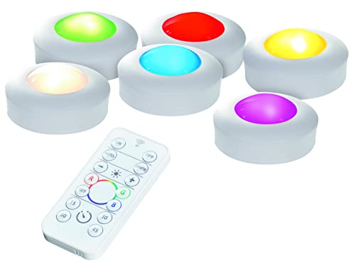 Northpoint LED Spots Schrankleuchte 6er Set Unterbauleuchte Schrankbeleuchtung Vitrinenbeleuchtung inkl. AA-Batterien von Northpoint