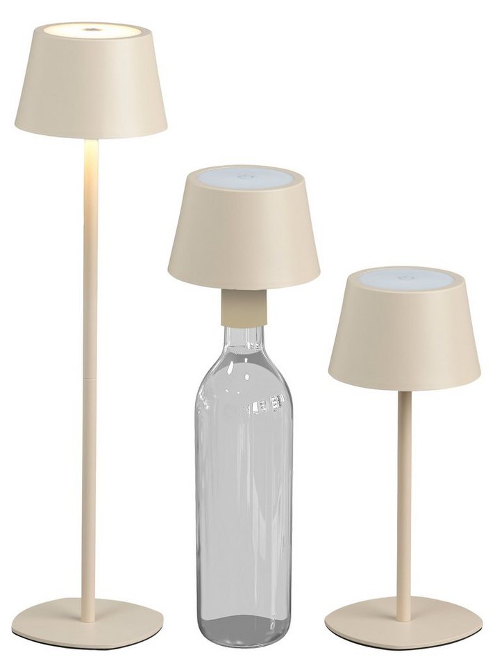 Northpoint LED Tischleuchte LED Akku Tischlampe Flaschenleuchte 3in1 45cm warmweiß von Northpoint