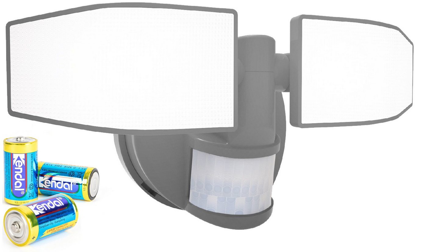 Northpoint LED Wandstrahler LED Batterie Strahler mit Bewegungsmelder und schwenkbaren Köpfen von Northpoint