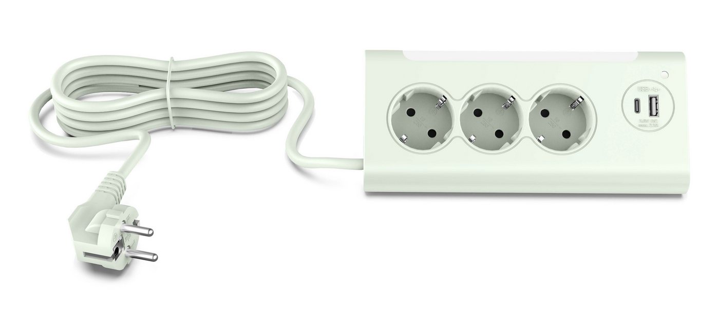 Northpoint Northpoint Ecksteckdosenleiste LED USB USB-C 3 Steckdosen Smarte Dreifach-Steckdosenleiste von Northpoint