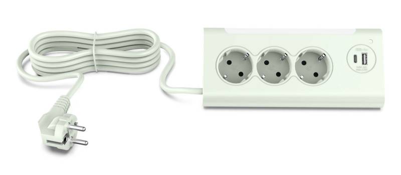 Northpoint Northpoint Ecksteckdosenleiste LED USB USB-C 3 Steckdosen Smarte Dreifach-Steckdosenleiste von Northpoint