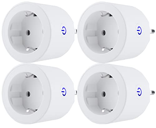 Northpoint Smarte WLAN WIFI Steckdose Plug mit Energieverbrauchsmesssung Alexa Sprachsteuerung kompatibel Stromverbrauchsmessung integrierte Zeitschaltuhr TUYA 4 Stück von Northpoint