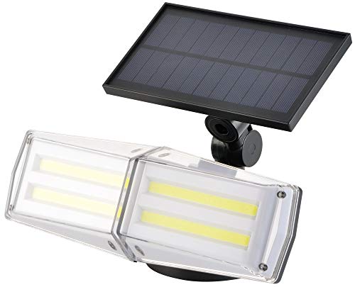 Northpoint Solar LED Strahler Außen mit Hochfrequenz Bewegungsmelder, Solar Panel Monokristallin, 2W Lichtfarbe 4000K, 3000mAh Li-Ionen Akku, Helligkeitssensor, 180° Schwenkbar von Northpoint