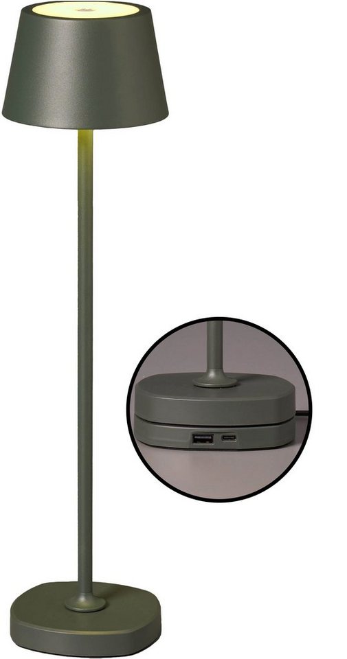 Northpoint Tischleuchte LED Akku Tischlampe mit Ladestation max. 45cm hoch warmweiße dimmbar von Northpoint