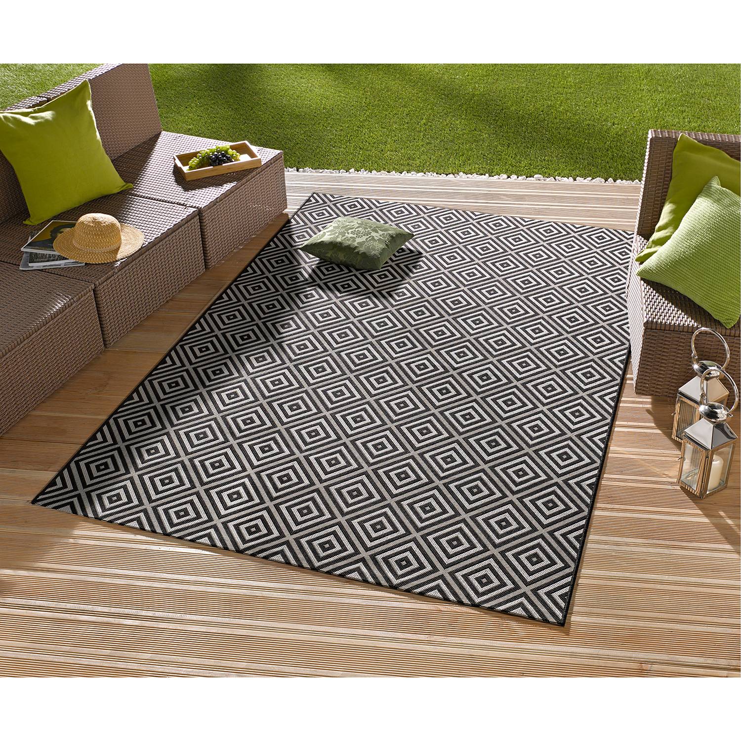 In-/Outdoor-Teppich Karo von Northrugs