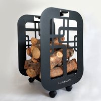 Holzholzhalter Aus Holz Mit Rädern, Kaminholzhalter, Holzständer von NorthshireWallDecor