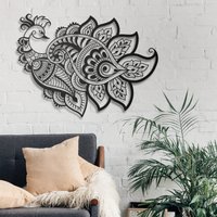 Rangoli - Mandala Wandkunst, Metall Wanddekoration, Schlafzimmer Wand Dekor, Natur Kunst, Überbett Dekor, Große Wandkunst von NorthshireWallDecor