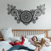 Shakti - Mandala Wandkunst, Wanddekoration Aus Metall, Schlafzimmer Wanddekoration, Wandkunst Naturkunst, Über Dem Bett, Große von NorthshireWallDecor