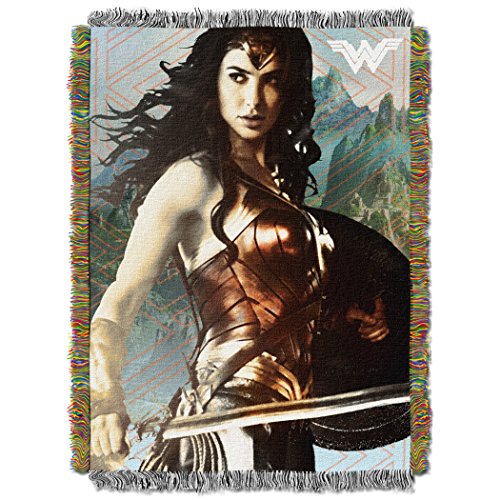 DC Comics Wonder Woman We War gewebte Wandteppich-Überwurf, 121,9 x 152,4 cm, Mehrfarbig, 1 Stück von Northwest