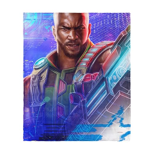 NORTHWEST G.I. Joe Profile Gallery Roadblock Silk Touch Überwurf, 127 x 152,4 cm, offizielle Hasbro Cartoon-Fleecedecke, ultraweiche Retro-Bettwäsche für Bett oder Couch von Northwest