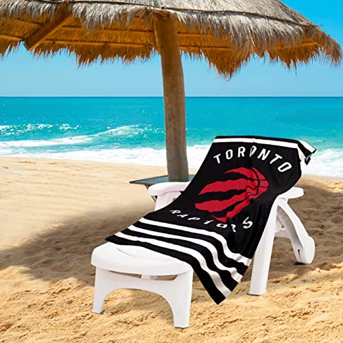 NORTHWEST NBA Stripes Strandtuch, 76,2 x 152,4 cm, Toronto Raptors von Northwest