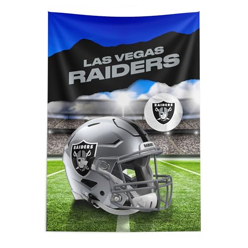 NORTHWEST NFL Las Vegas Raiders Midfield Wandbehang – Offiziell lizenzierter Team-Tapisserie – lebendiges Stadion-Design – strapazierfähige Polyester-Wandkunst für Zuhause, Büro oder Fan-Höhle – 101,6 von Northwest