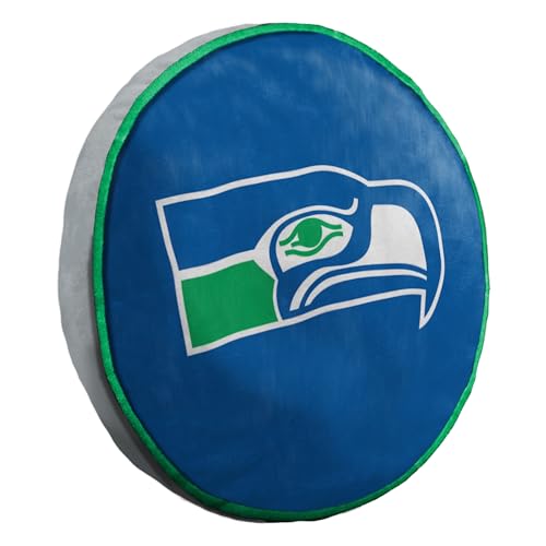 NORTHWEST NFL Seattle Seahawks Reisekissen, rund, Vintage-Stil, Grau, 38,1 cm, Teamfarben NORTHWEST NFL Seattle Seahawks Reisekissen, rund, Vintage-Stil, Grau, 38,1 cm, Teamfarben von Northwest