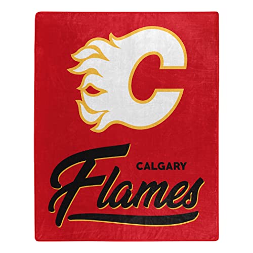 NORTHWEST NHL Calgary Flames Raschel Überwurfdecke, 127 x 152,4 cm, Signature NORTHWEST NHL Calgary Flames Raschel Überwurfdecke, 127 x 152,4 cm, Signature von Northwest
