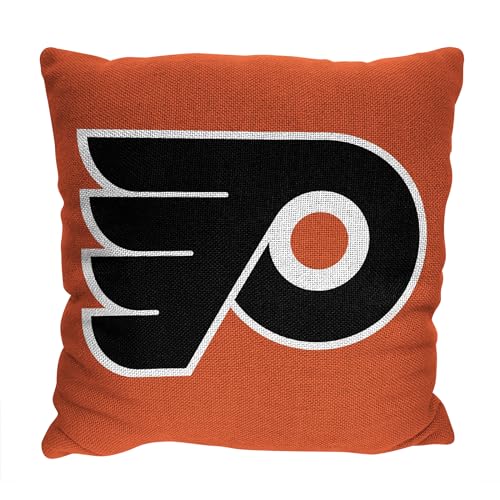 Northwest NHL Philadelphia Flyers Doppelseitiges gewebtes Jacquard-Kissen, 50,8 x 50,8 cm, wendbar von Northwest