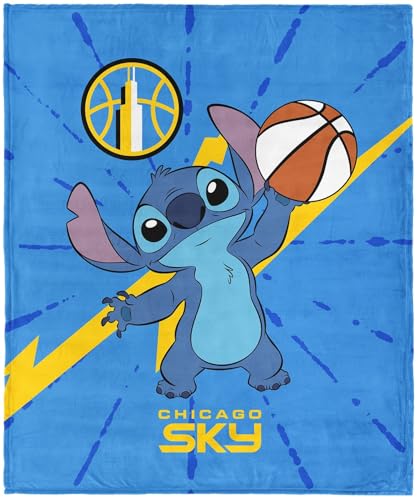 NORTHWEST WNBA Chicago Sky Wild Stitch Silk Touch Überwurfdecke, 127 x 152,4 cm von Northwest
