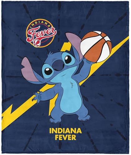 NORTHWEST WNBA Indiana Fever Wild Stitch Silk Touch Überwurfdecke, 127 x 152,4 cm von Northwest