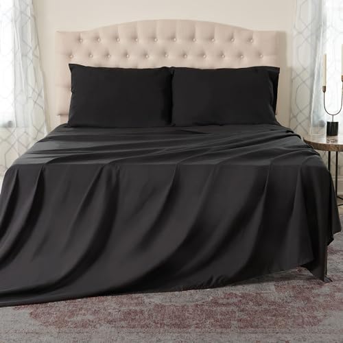 Northwest Ashford Home Essentials Bettwäsche, 4-teiliges Queen-Size-Bettlaken-Set, Stretch, Limo Schwarz Northwest Ashford Home Essentials Bettwäsche, 4-teiliges Queen-Size-Bettlaken-Set, Stretch, Limo Schwarz von Northwest