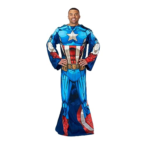 Northwest Bequeme Überwurfdecke mit Ärmeln, Erwachsene (121,9 x 180,3 cm), Captain America von Marvel