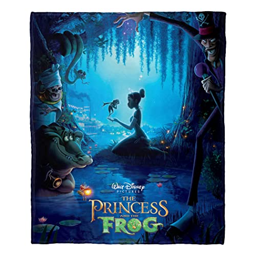 Northwest Disney Princess Silk Touch Überwurfdecke, 127 x 152,4 cm, Motiv Prinzessin Frosch von Northwest