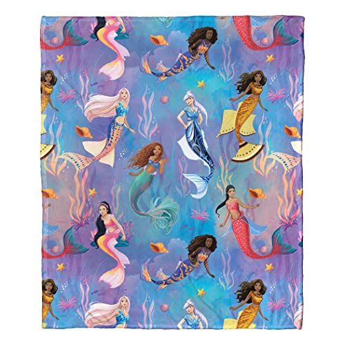 Northwest Disney's Little Mermaid Silk Touch Überwurfdecke, 127 x 152 cm, Daughters Triton von Northwest