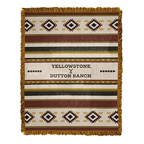 Northwest Yellowstone gewebte Jacquard-Überwurfdecke, 116,8 x 152,4 cm, Montana Tribal von Northwest