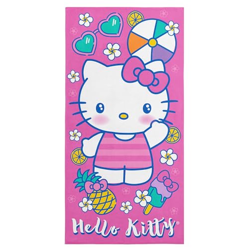 Northwest Hello Kitty Mikrofaser-Strandtuch, 76,2 x 152,4 cm, Vacay Kitty Northwest Hello Kitty Mikrofaser-Strandtuch, 76,2 x 152,4 cm, Vacay Kitty von Northwest