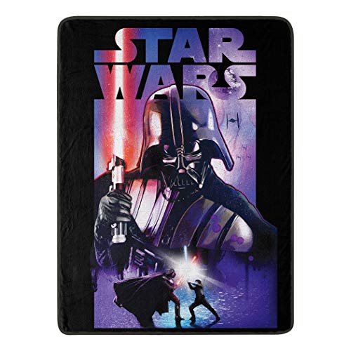 Northwest Star Wars Micro Raschel Überwurfdecke, 116,8 x 152,4 cm, Darth Night von Star Wars