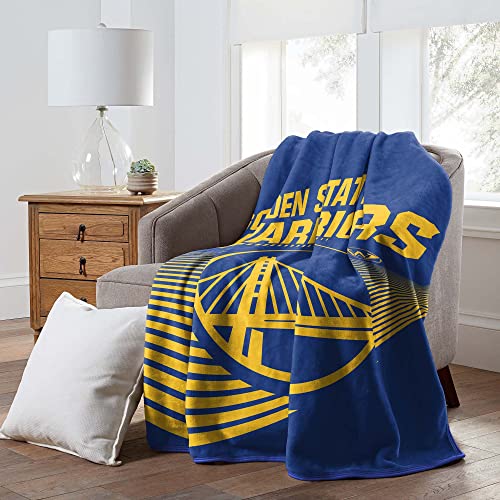 Northwest NBA Golden State Warriors Raschel Überwurfdecke, 152,4 x 203,2 cm von Northwest