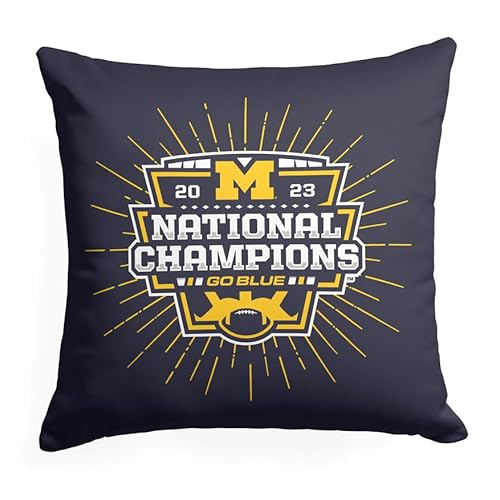 Northwest NCAA Michigan Wolverines 2023 FBC National Champions Kissen, 45,7 x 45,7 cm, einschüchternd Northwest NCAA Michigan Wolverines 2023 FBC National Champions Kissen, 45,7 x 45,7 cm, einschüchternd von Northwest
