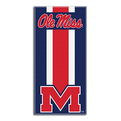 Northwest NCAA Mississippi Old Miss Rebels Strandtuch, Unisex, Erwachsene, 76,2 x 152,4 cm, Zone Read von Northwest