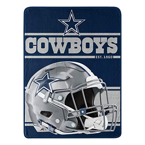 Northwest NFL Dallas Cowboys 46 x 60 Micro Raschel Run Design Rolldecke, Teamfarben, Einheitsgröße (1NFL059050009RET) von Northwest