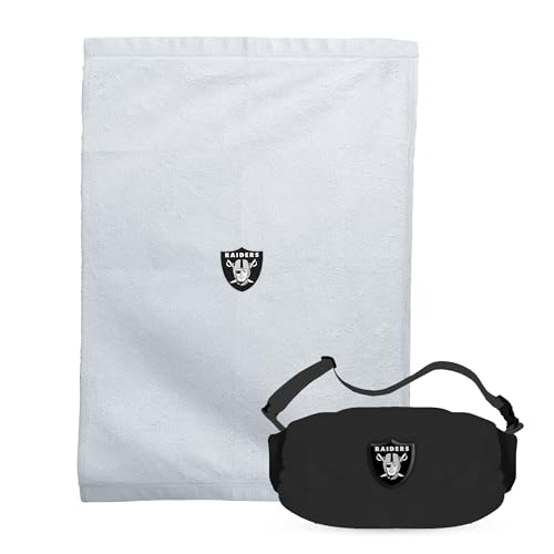 Northwest NFL Las Vegas Raiders Quarterback Handtuch und Handwärmer, Einheitsgröße, Teamfarben von Northwest