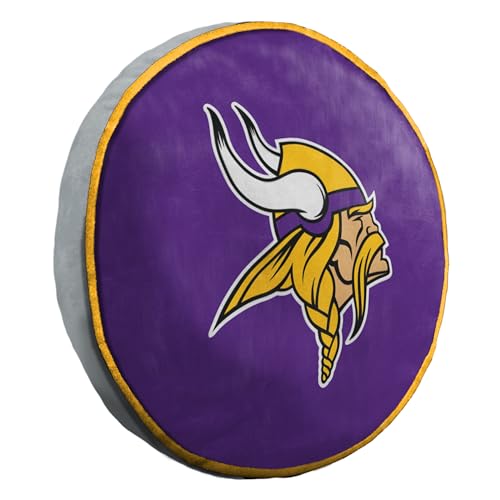 Northwest NFL Minnesota Vikings Vintage Grau, rundes Reisekissen, 38,1 cm, Teamfarben von Northwest